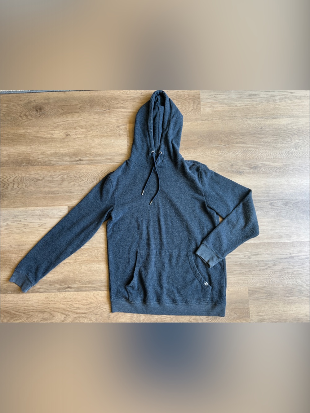 Cozy Dark Heather Gray Hooded Pullover Sweatshirt